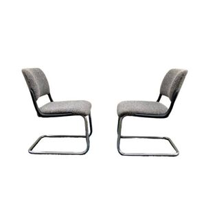 Paire de fauteuils chauffeuses - gris