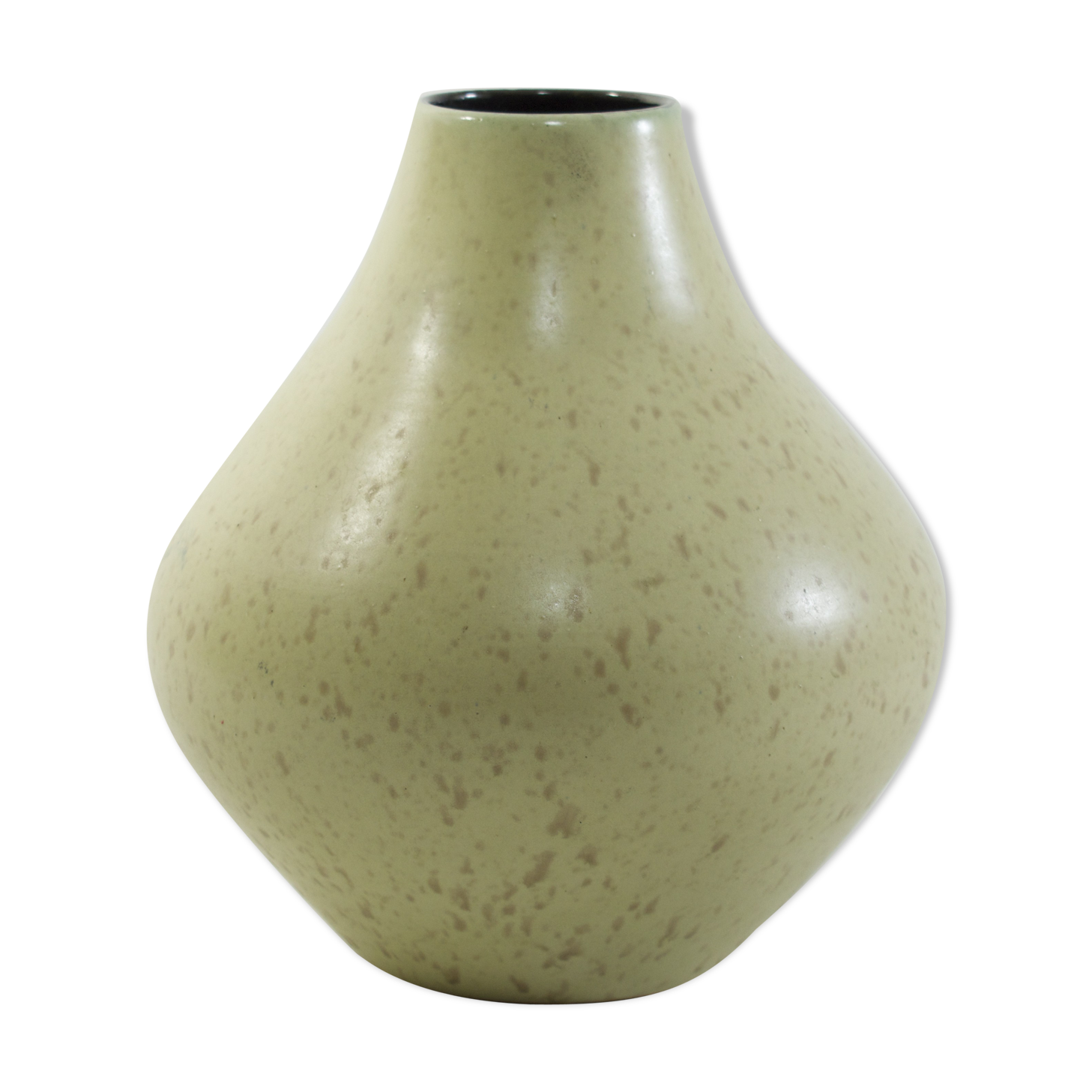 Design yellow ceramic vase, vintage 1960