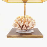 Hollywood regency coral table lamp
