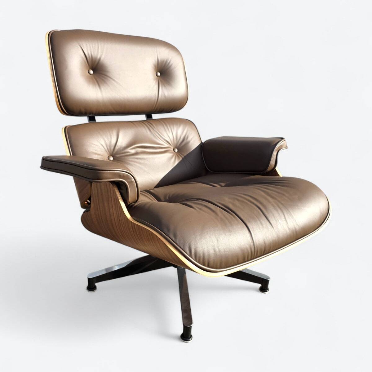 Brown & Walnut Herman Miller Original Eames Tall Lounge Chair & Ottoman