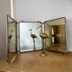 Antique barber's triptych mirror