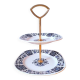 Serviteur à apéritifs, gâteaux en porcelaine de Gien Ibis