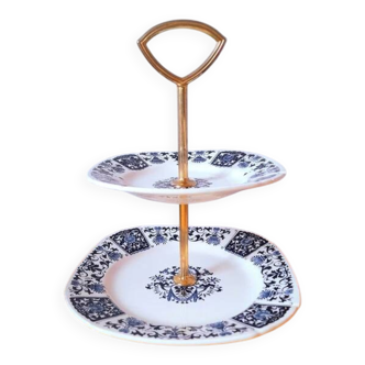 Gien Ibis porcelain appetizer/cake serving set