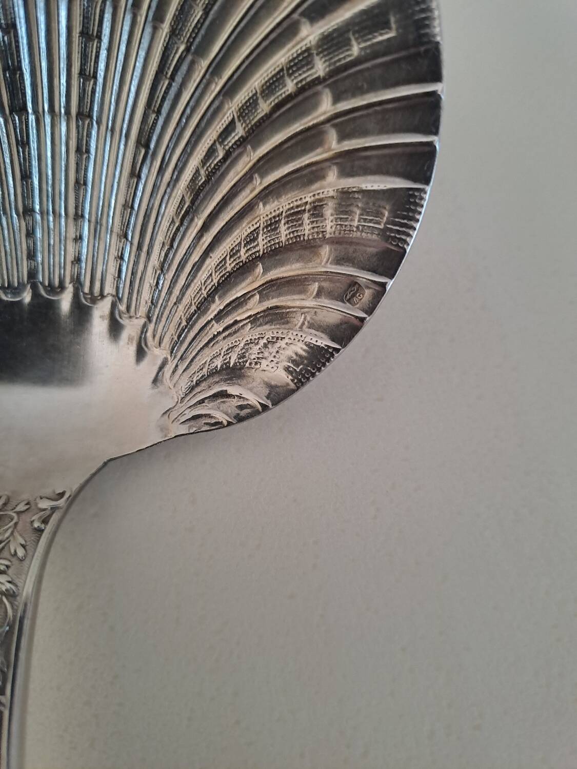 SFAM Louis XV Rocaille silver plated strawberry spoon