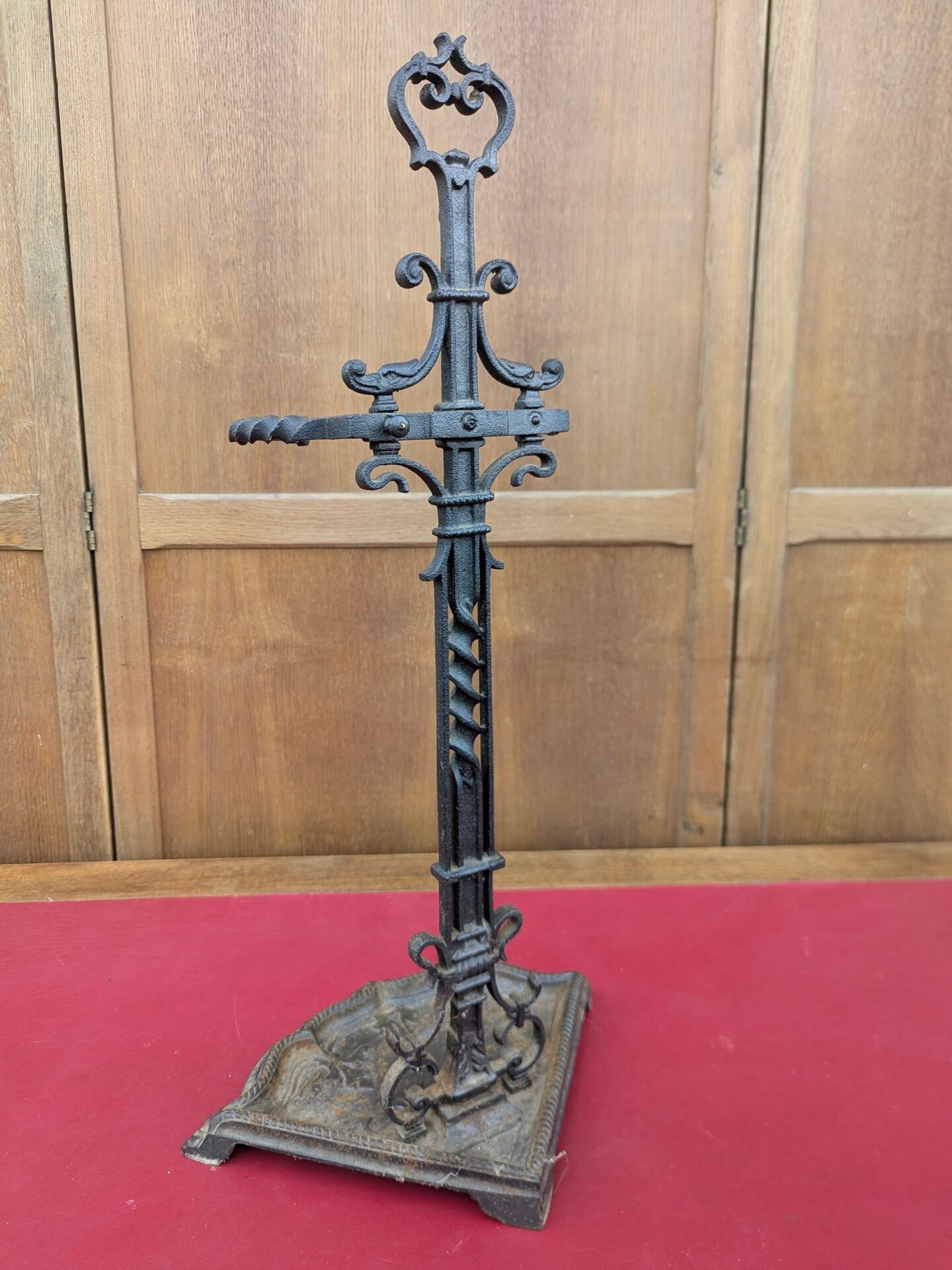 Old Servant Fireplace Umbrella Stand Cast Iron Godin 1865 19th Century