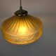 Vintage Art Deco Pendant Light – Molded Frosted Glass – 21 cm