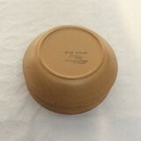 Set of six hollow plates in sarreguemines sandstone Atelier d'art dimension: diameter -21cm -pr-4cm-