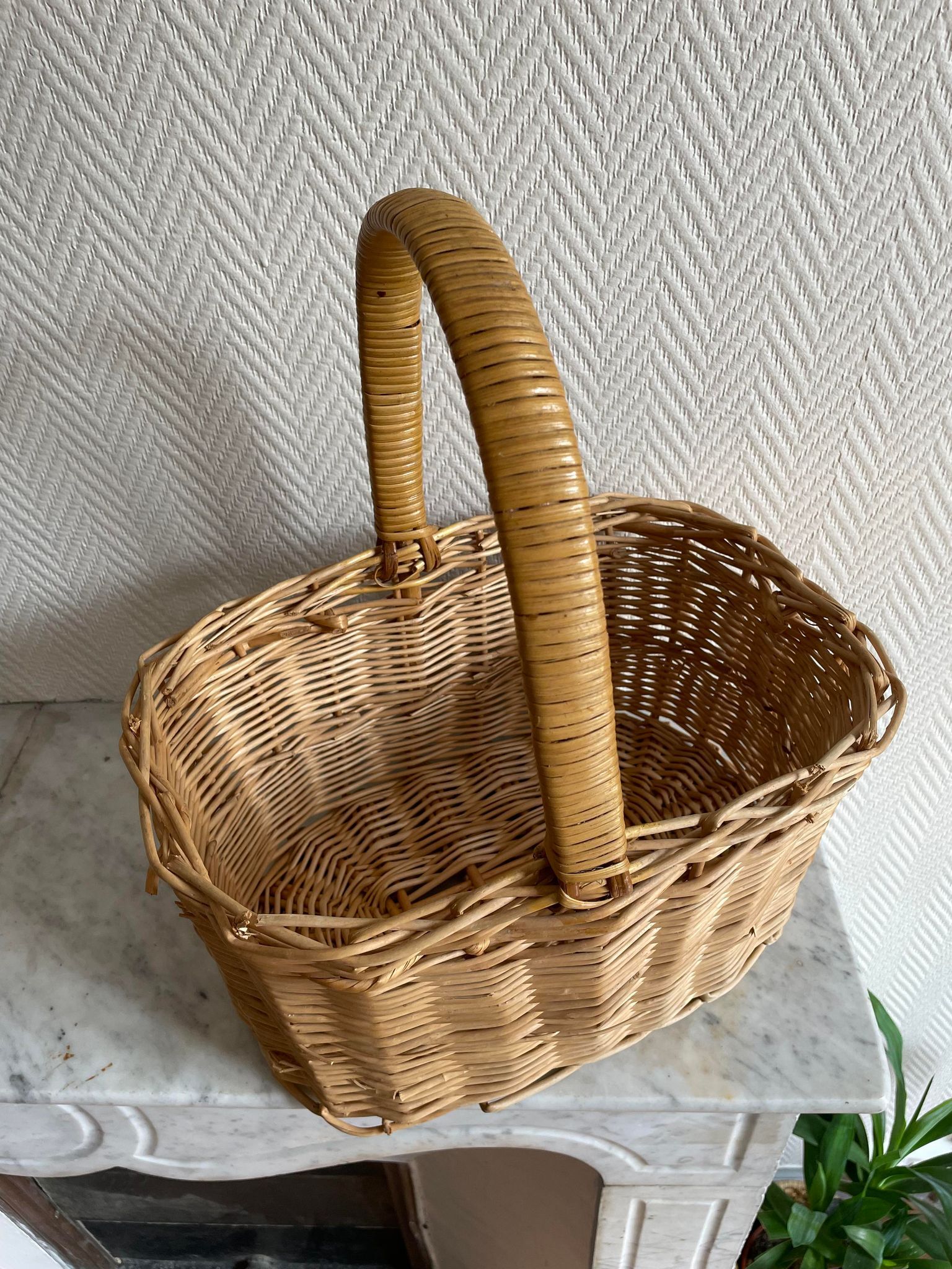 Panier beige osier