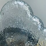 Spanish square textured glass flush mount lamp