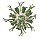 Vintage ceiling lamp, floral design, 1980s, Italy