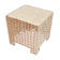 Table basse vintage cube en plastique tressé beige