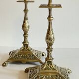 Antique Lion's Paw Candlesticks