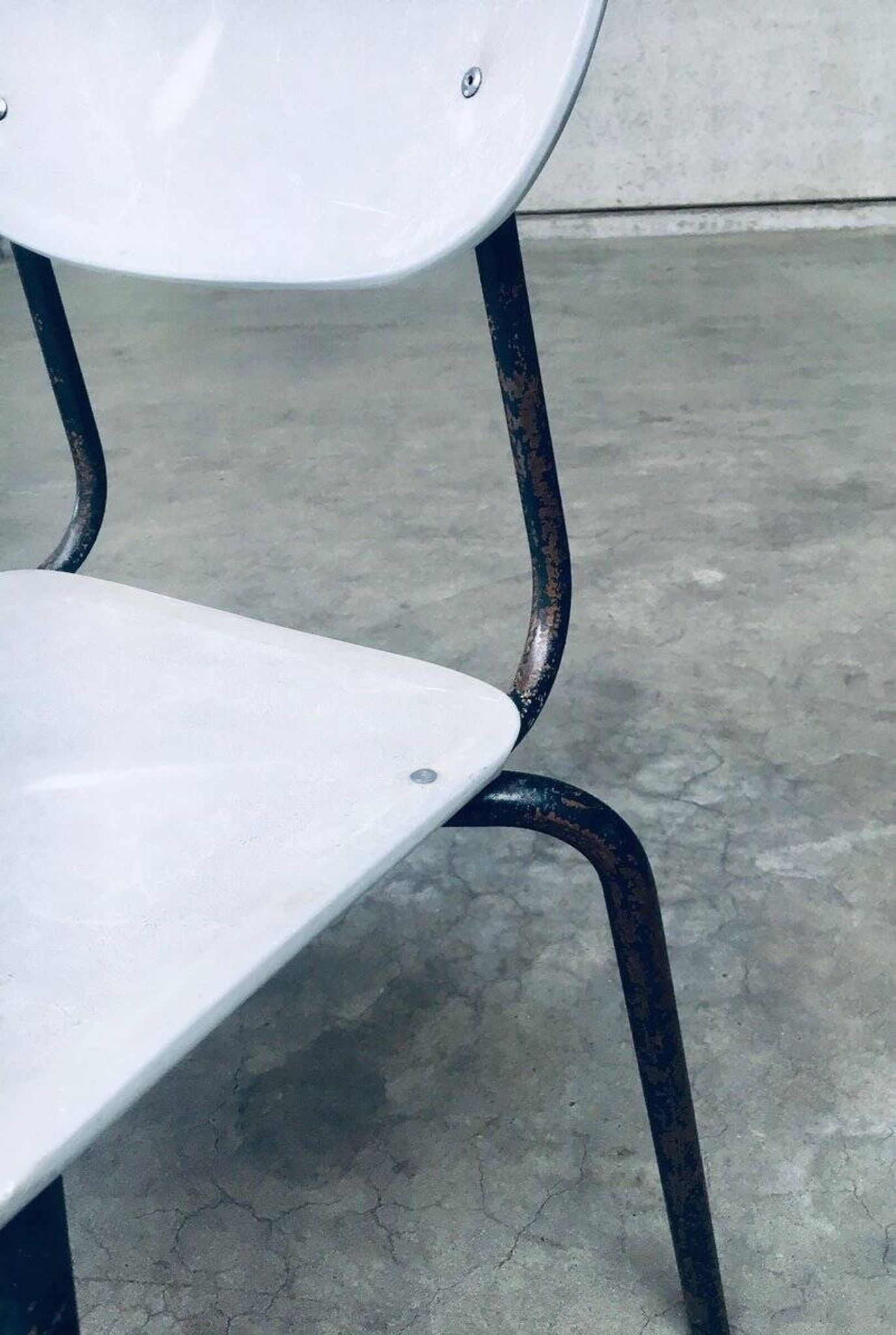 Industrial Dutch Stacking Chairs, 1960s, Set of 10