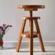 Vintage Solid Beech Screw Stool