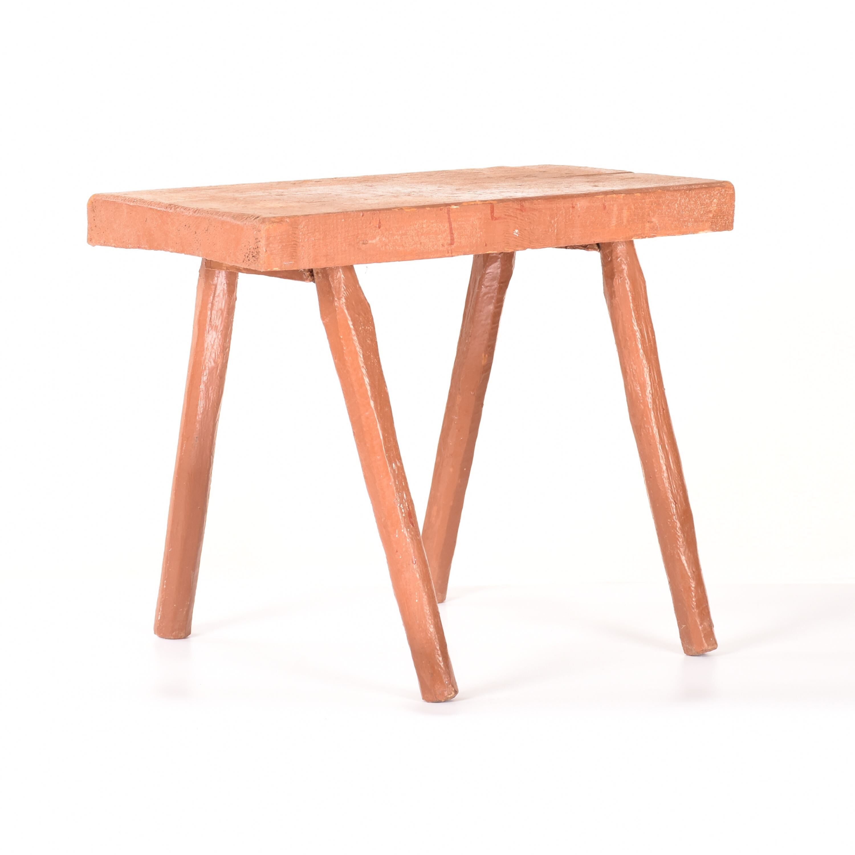 Tabouret banc marron vinatge