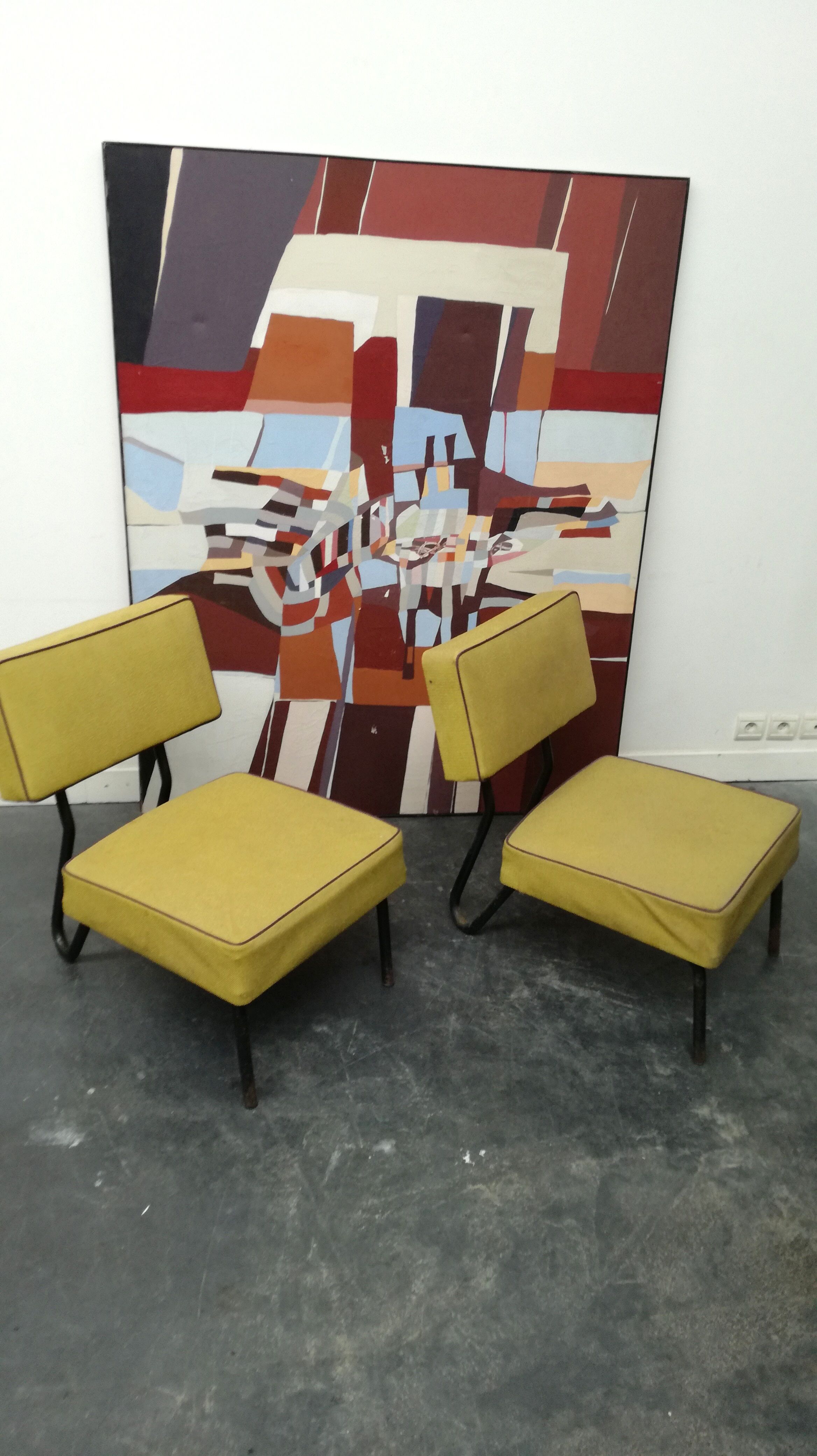 Pair of chairs by Jacques Hitier, 1950s