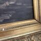 Old Oil Painting Canvas Swiss School Mountain Lake Shepherd Signed