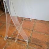 Plexiglas trestle desk from the 70s