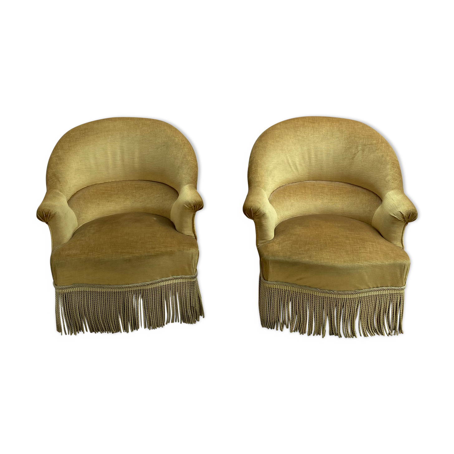 Pair of toad armchairs