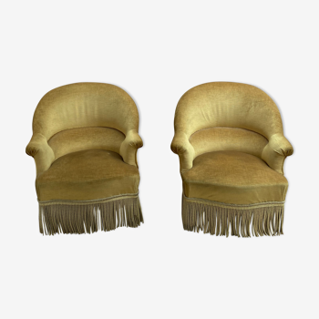 Pair of toad armchairs