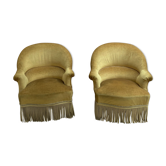 Pair of toad armchairs