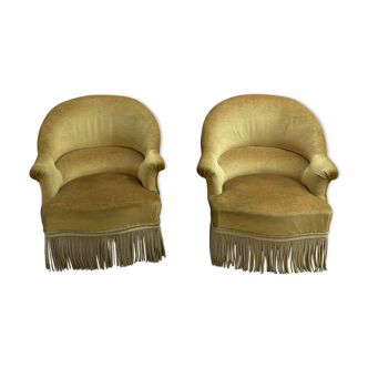 Pair of toad armchairs