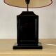 Vintage black ceramic lamp base 1980