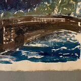 Monotype Bleu  Notre Dame de Paris Issu de collection privé