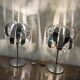 Paire de lampes eres chrome – seylumière– design space age