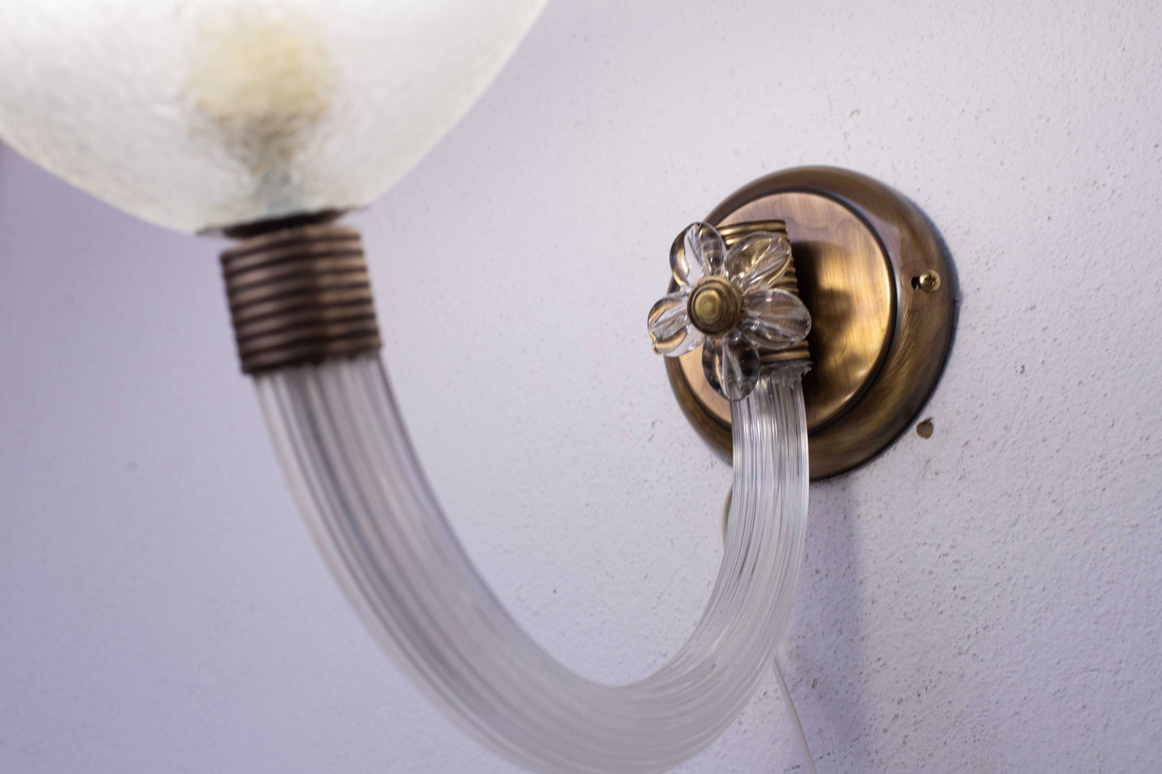 Vintage Venini Wall Murano Glass Light, 1960