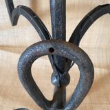 Wrought iron wall lights.