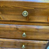 Louis Philippe vintage chest of drawers in solid wood from the 1950s.