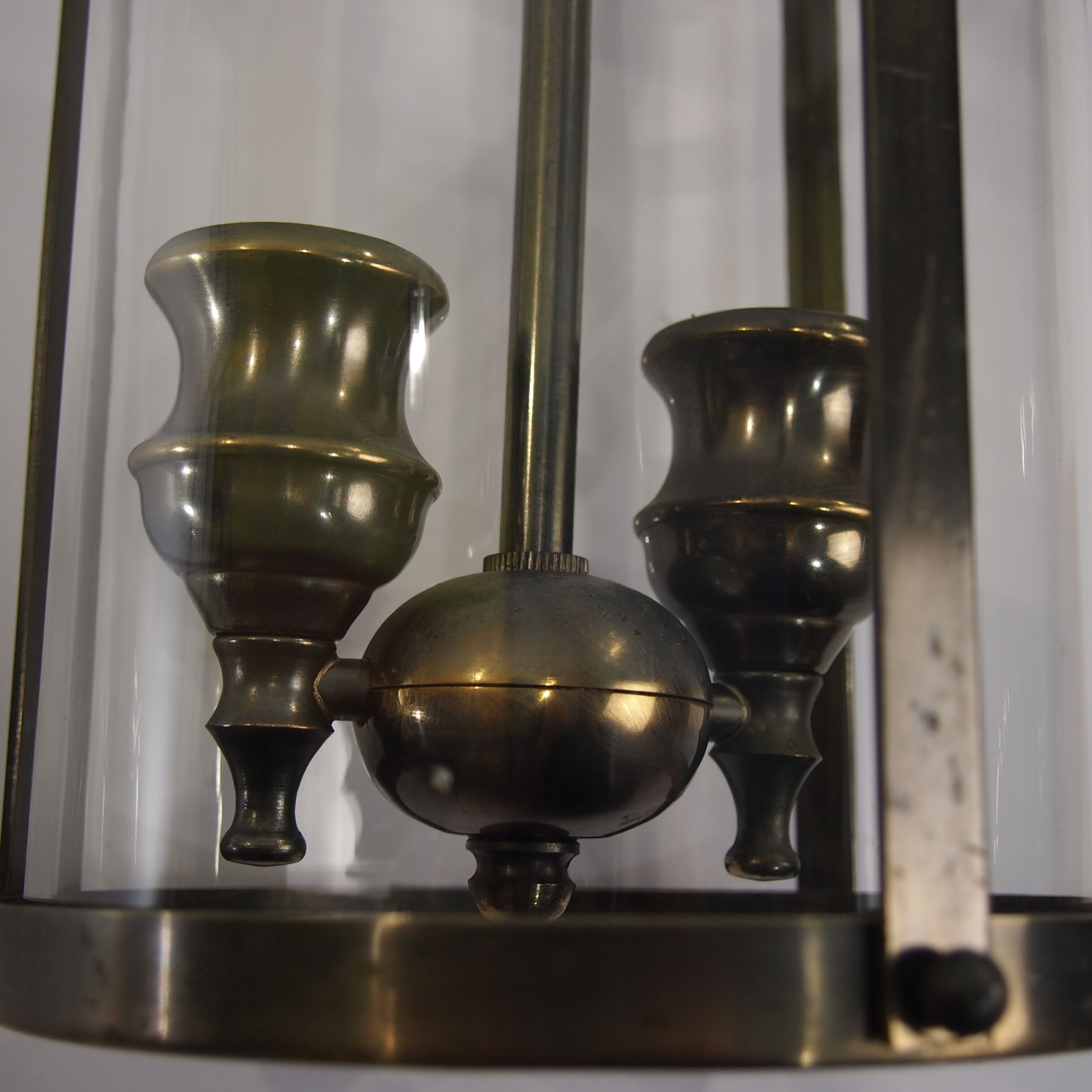 Pair of Vintage Lantern/Brass Suspension