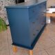 Large Rød Sødgren blue ganne chest of drawers