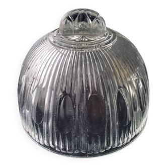 Old molded pressed glass cheese bell