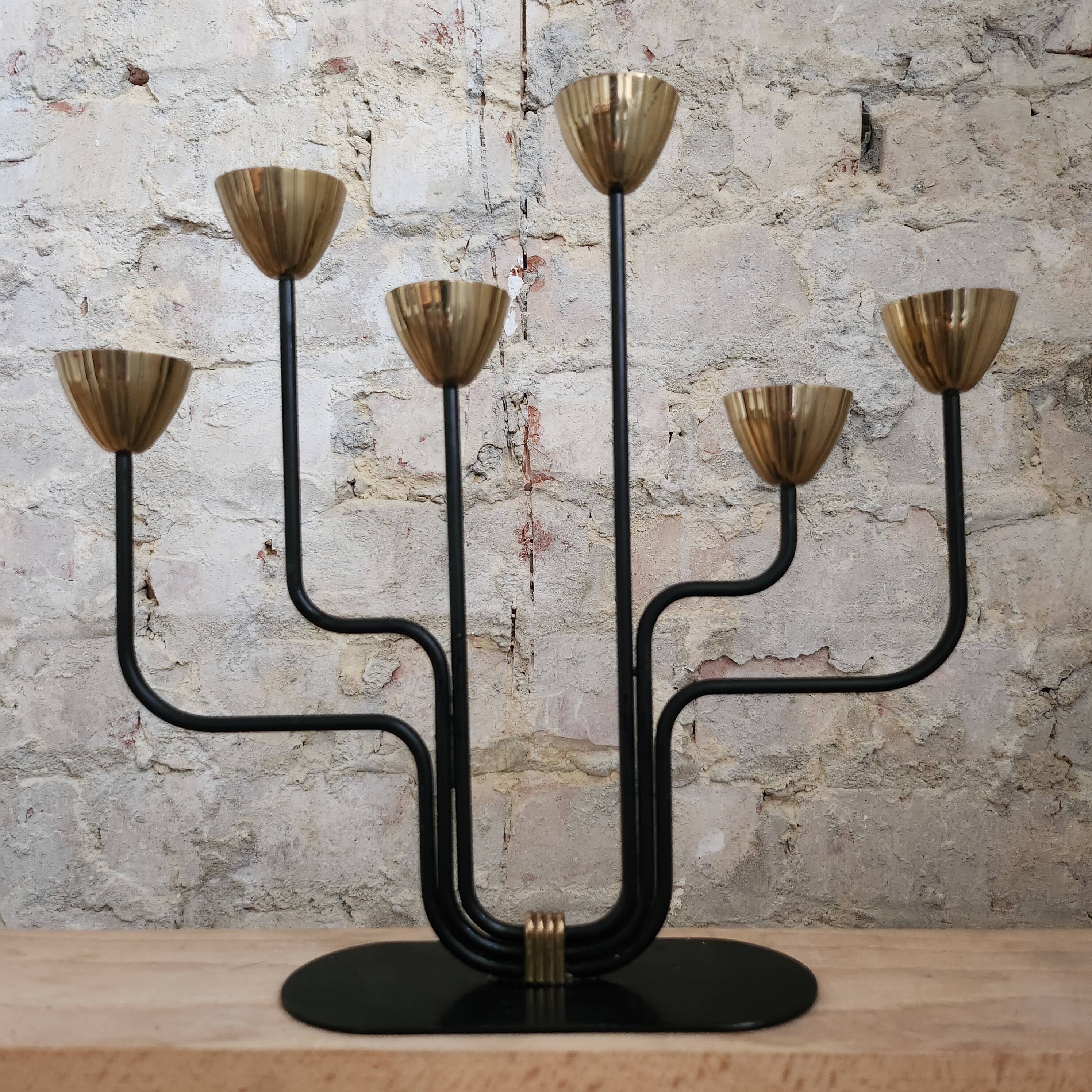 Scandinavian chandelier by Ystad Metall, Gunnar ANDER - 1960