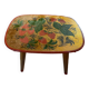 Old gilded wooden stool decorated vintage Russian craftsmanship