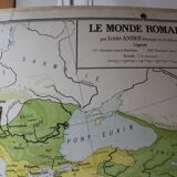 Carte scolaire ancienne n°5 « L'Italie Ancienne » n°6 "Le Monde Romain"