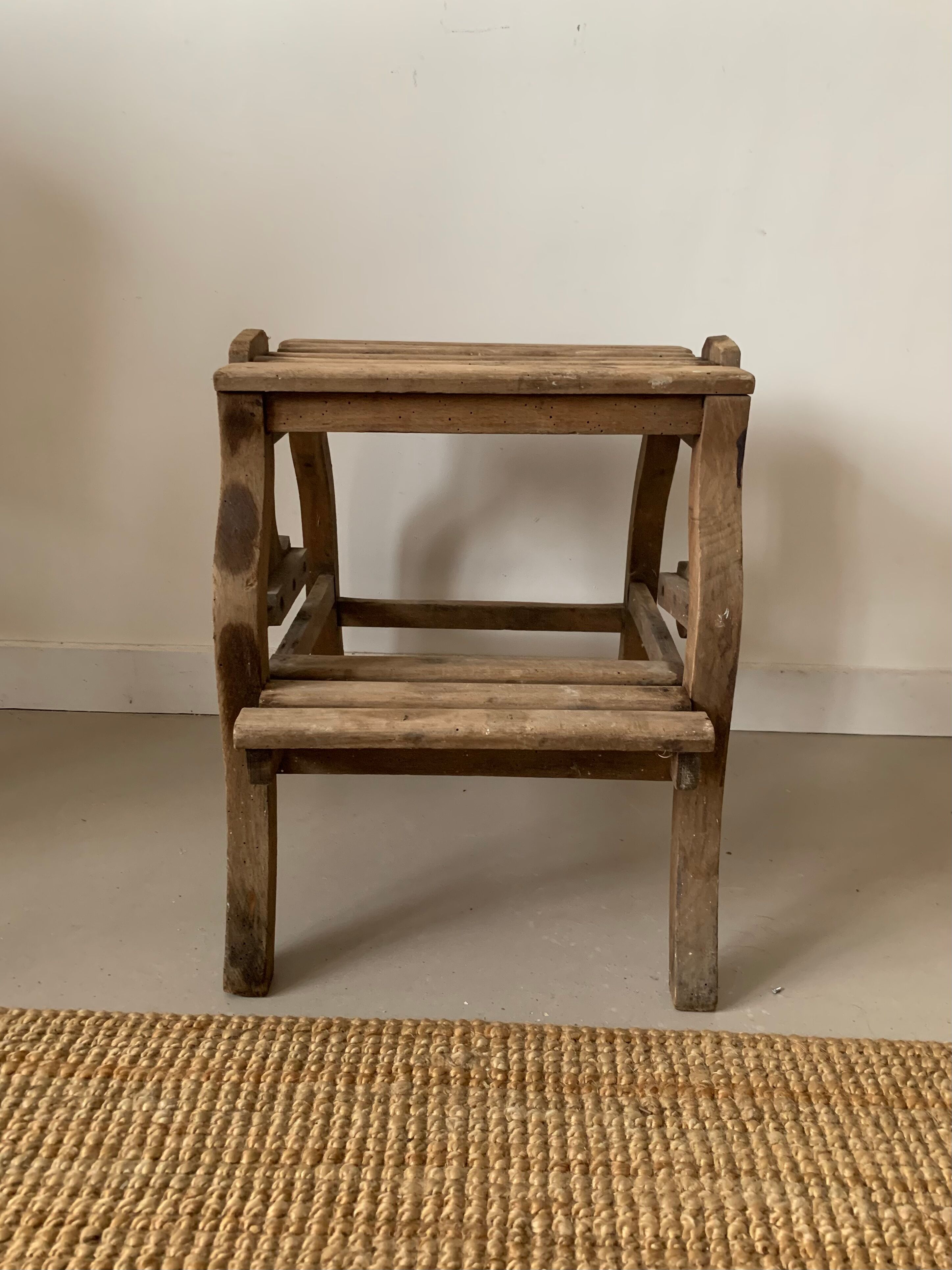 Old foot walk in solid wood
