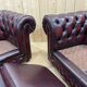 Pair of 2-seater leather Chesterfield sofas from the 1990s by Thomas LLOYD