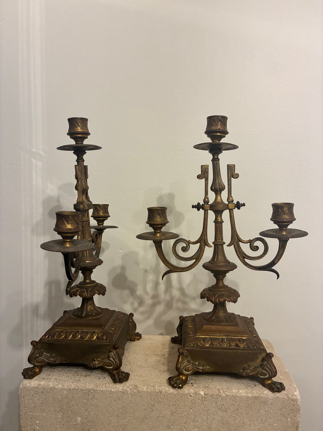 Pair of candelabra, 19th century candlesticks