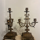 Pair of candelabra, 19th century candlesticks