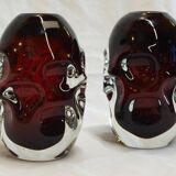 Pair of glass vases by Aseda, Sweden