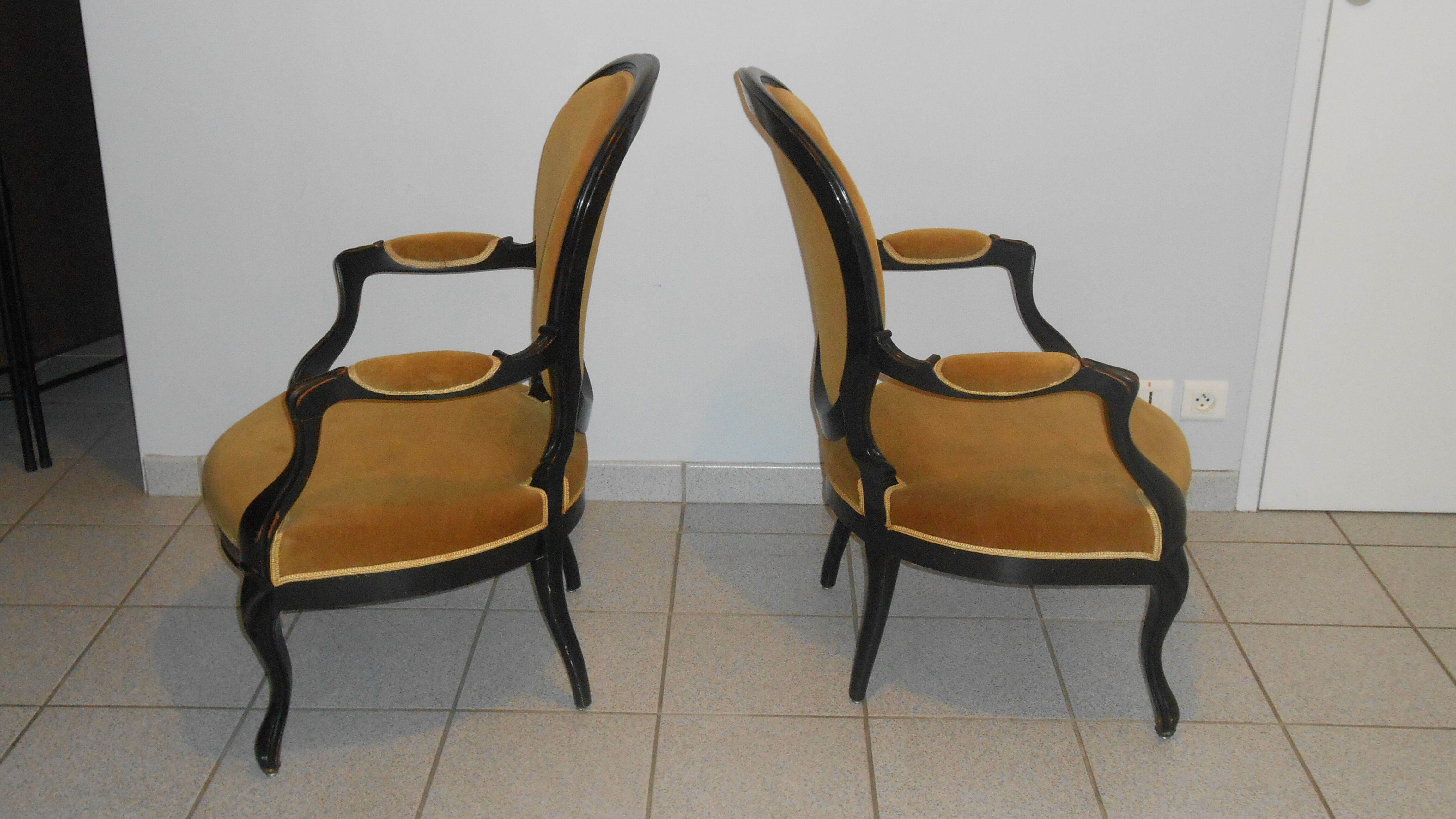 Pair of armchairs of Napoleon III style