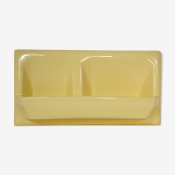 Double wall-mounted ceramic built-in soap dish 1960