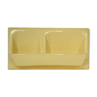 Double wall-mounted ceramic built-in soap dish 1960