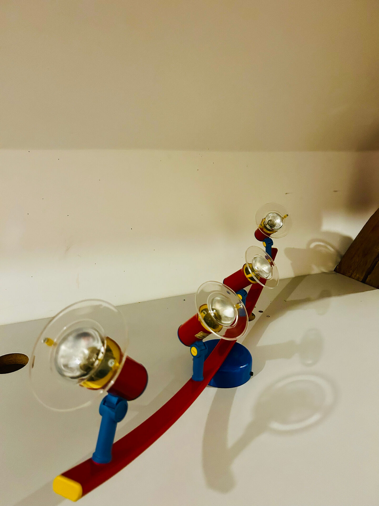Ceiling light 4 Spots Shiny Vintage Germany 1980s