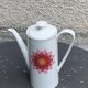 Arzberg Germany white porcelain coffee pot, numbered, designer motif