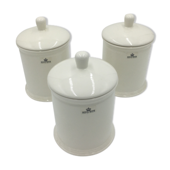 Batch of 3 Villeroy & Boch condiment jars