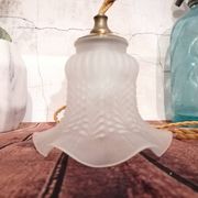 Glass tulip lamp with 2.10m gold wire